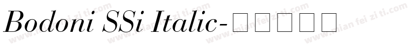 Bodoni SSi Italic字体转换